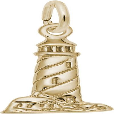 Rembrandt Lighthouse Charm - Metal - Gold Plated Sterling Silver
