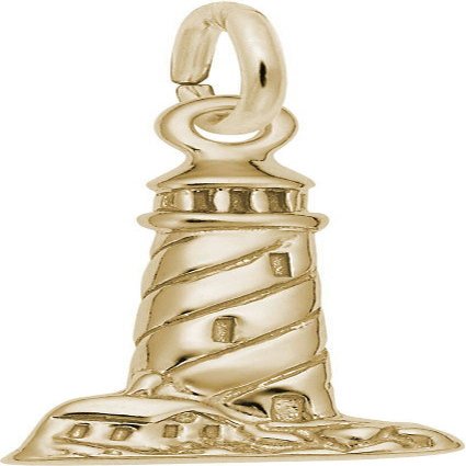 Rembrandt Lighthouse Charm - Metal - Gold Plated Sterling Silver