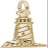 Rembrandt Lighthouse Charm - Metal - Gold Plated Sterling Silver view 1