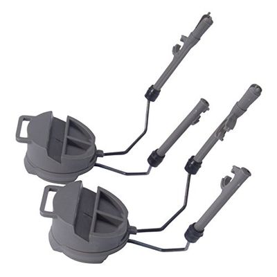 DLP Tactical Helmet ARC Rail Adaptor Set  Compatible with 3M Peltor ComTac Headsets  Fits Fast ACH MICH Crye AirFrame Helmets  Rotating Mount Earmuff Adapter No Mods - Foliage Green