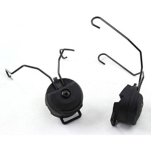 DLP Tactical Helmet ARC Rail Adaptor Set for MSA Sordin Headsets (Black)