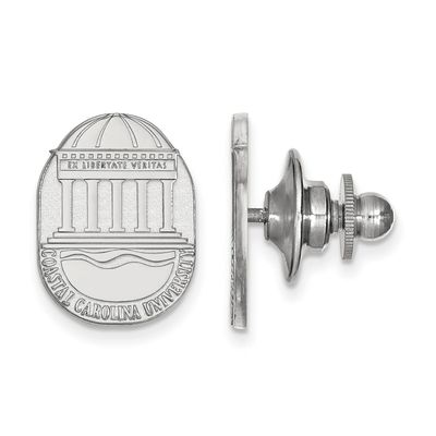 14k White Gold Logoart Coastal Carolina University Crest Lapel Pin