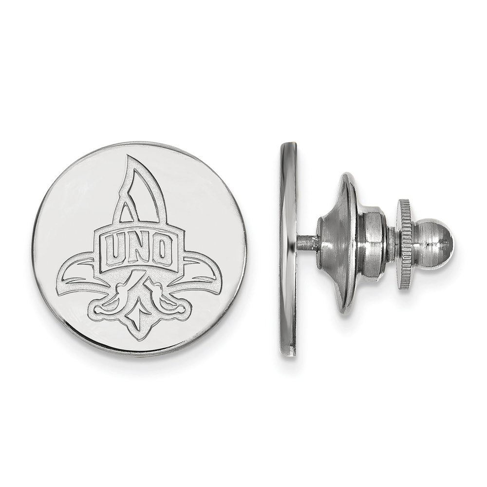 14k White Gold Logoart University Of New Orleans Lapel Pin