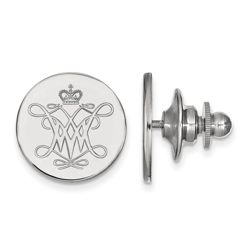 14k White Gold Logoart William and Mary Lapel Pin