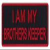 Motorcycle Biker Jacket/Vest Embroidered Patch - I Am My Brother's Keeper (Black/Red Design) view 1