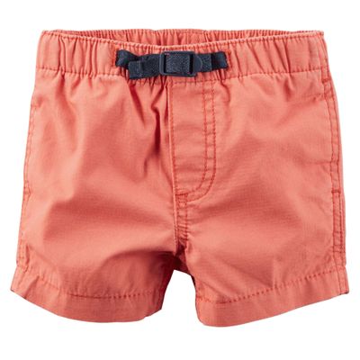 Carter's Boys Pull-On Ripstop Shorts, Orange, 3m