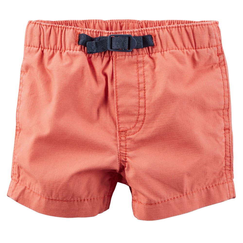 Carter's Boys Pull-On Ripstop Shorts, Orange, 3m