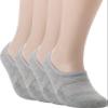 Pro Mountain No Show Socks Women Wide Toe Box For Health Y Heel Forefoot Size M Grey 4 Pack Cotton Cushion Footies Loafer Sneakers US Shoe 8-10 view 1