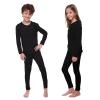 Outland Children's Thermal Set Lightweight Ultra Soft Fleece Interior Very Warm, 6-8 Black view 1