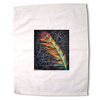 TOOLOUD Rainbow Feather Premium Cotton Sport Towel 16"x25"