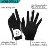 FINGER TEN Golf Gloves Men Right Left Handed Golfer Mens Glove RainGrip Hot Wet Weather Value 6 Pack, All Weather in Black Large (Black, Large, Right) view 3