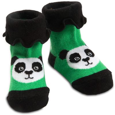 Pavilion Gift Company Izzy & Owie - Green Panda Baby Socks 0-12 Months