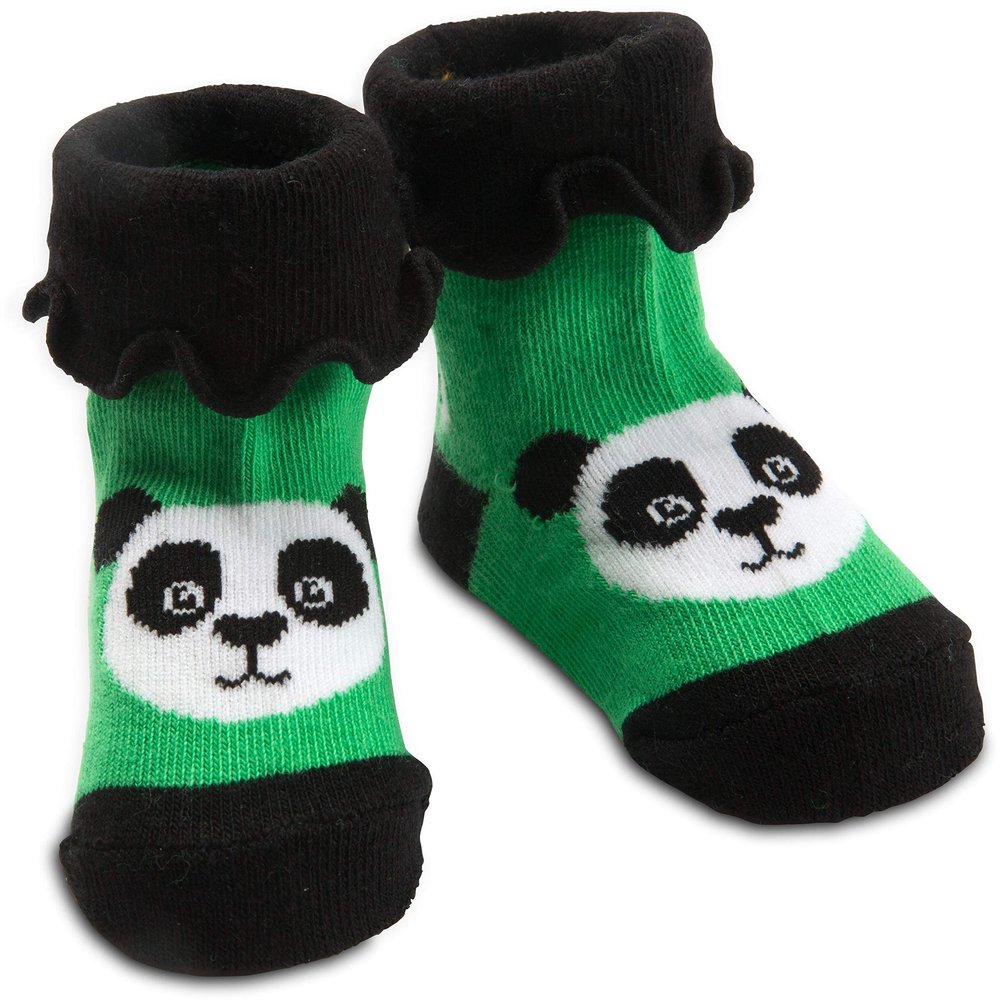Pavilion Gift Company Izzy & Owie - Green Panda Baby Socks 0-12 Months