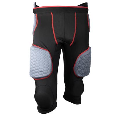TAG TIG7A Adult 7-Piece Integrated Girdle - Extended Length Football Girdle for Knee Protection - Built-in Pads on Tailbone, Thighs, and HIPS - Lightweight, Moisture-Wicking Fabric - 3X-Large