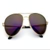 Goson UV400 Color Mirror Metal Aviator Polarized 62mm Sunglasses view 1