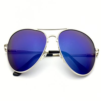 Goson UV400 Color Mirror Metal Aviator Polarized 62mm Sunglasses