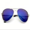 Goson UV400 Color Mirror Metal Aviator Polarized 62mm Sunglasses view 1