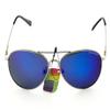 Goson UV400 Color Mirror Metal Aviator Polarized 62mm Sunglasses view 3