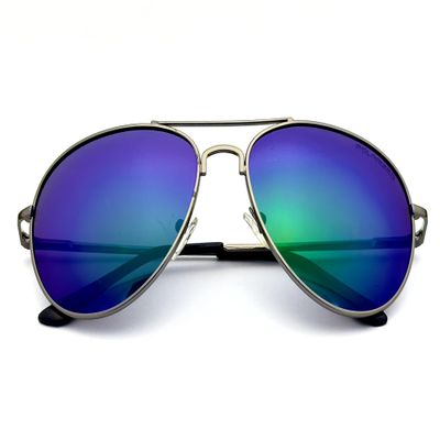 Goson UV400 Color Mirror Metal Aviator Polarized 62mm Sunglasses