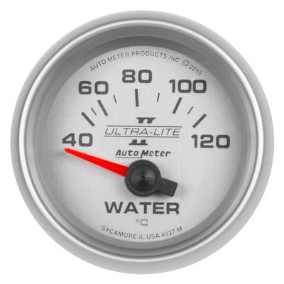 AUTO METER 4937-M Gauge Water Temp (Ultra-Lite II 2 1/16", 40-120c, Electric, Ultra-Lite Ii)