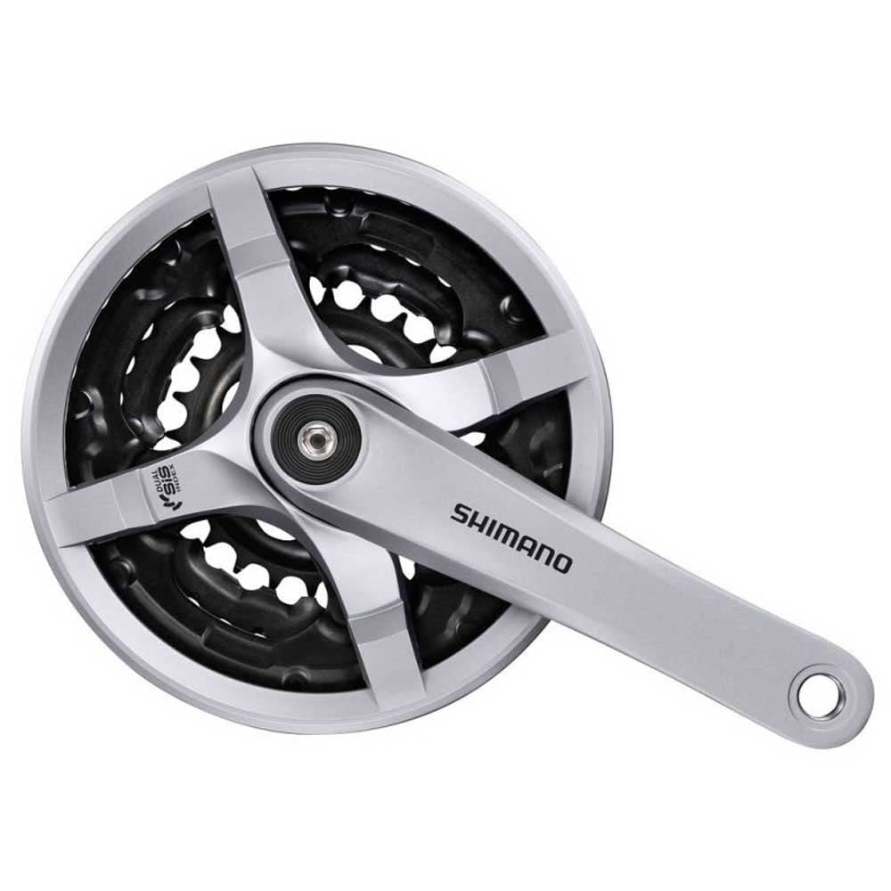 Shimano FC TY501 Square 6/7/8 Speed Chainset, Unisex, FC-TY501 Vierkant 6/7/8-fach, Silver, 175 mm