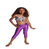 YogaBerries Mermaid Leggings for Girls Kids Pants Capri for Dance (Purple Mermaid, 9/10) view 2