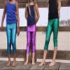 YogaBerries Mermaid Leggings for Girls Kids Pants Capri for Dance (Purple Mermaid, 9/10) view 4