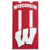 Northwest The Company Unisex Adult NCAA Wisconsin Badgers Zone Read Beach Towel 30 inches by 60 inches, Zone Read, x US view 1