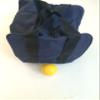 BuyBocceBalls Unique Bocce Accessories Package - Heavy Duty Nylon Bocce Bag (Blue with Black Handles) and Official Tournament-Grade Yellow 60mm Pallino view 1