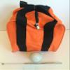 BuyBocceBalls Unique Bocce Accessories Package - Heavy Duty Nylon Bocce Bag (Orange with Black Handles), Official Tournament-Grade White 60mm Pallino, Extendable Measuring Device view 1