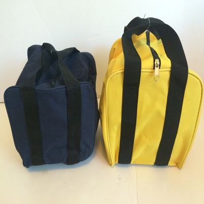 BuyBocceBalls Listing - Unique Package - - Pack of 2 Extra Heavy Duty Nylon Bocce Bags - Blue with Black Handles and Yellow with Black Handles