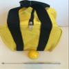 BuyBocceBalls Unique Bocce Accessories Package - Heavy Duty Nylon Bocce Bag (Yellow with Black Handles), Official Tournament-Grade Yellow 60mm Pallino, Extendable Measuring Device view 1