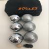 BuyBocceBalls Listing - Unique 6 Ball 73mm Metal Boules/Petanque Set with 3 Grind Sand Balls and 3 Silver Balls view 2
