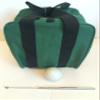 BuyBocceBalls Unique Bocce Accessories Package - Heavy Duty Nylon Bocce Bag (Green with Black Handles), Official Tournament-Grade White 60mm Pallino, Extendable Measuring Device view 1