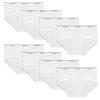 Fruit of the Loom 8-Pack Men's White Tag Free Solid White Cotton Briefs B8P7601 (Small) view 1