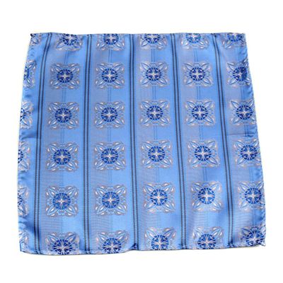 BUYYOURTIES PS-Z-262 - Fashion Pocket Square - Blue