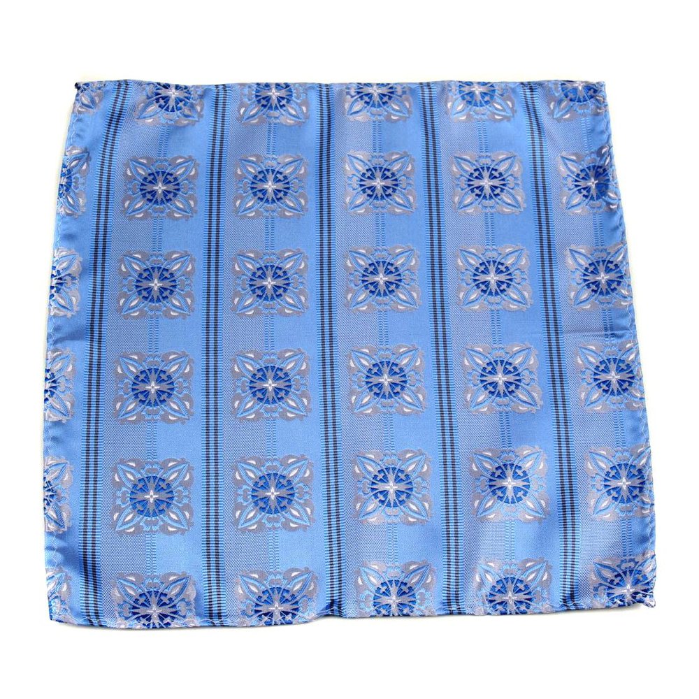 BUYYOURTIES PS-Z-262 - Fashion Pocket Square - Blue
