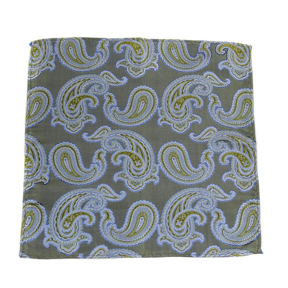 BUYYOURTIES PS-Z-270 - Fashion Pocket Square - Green