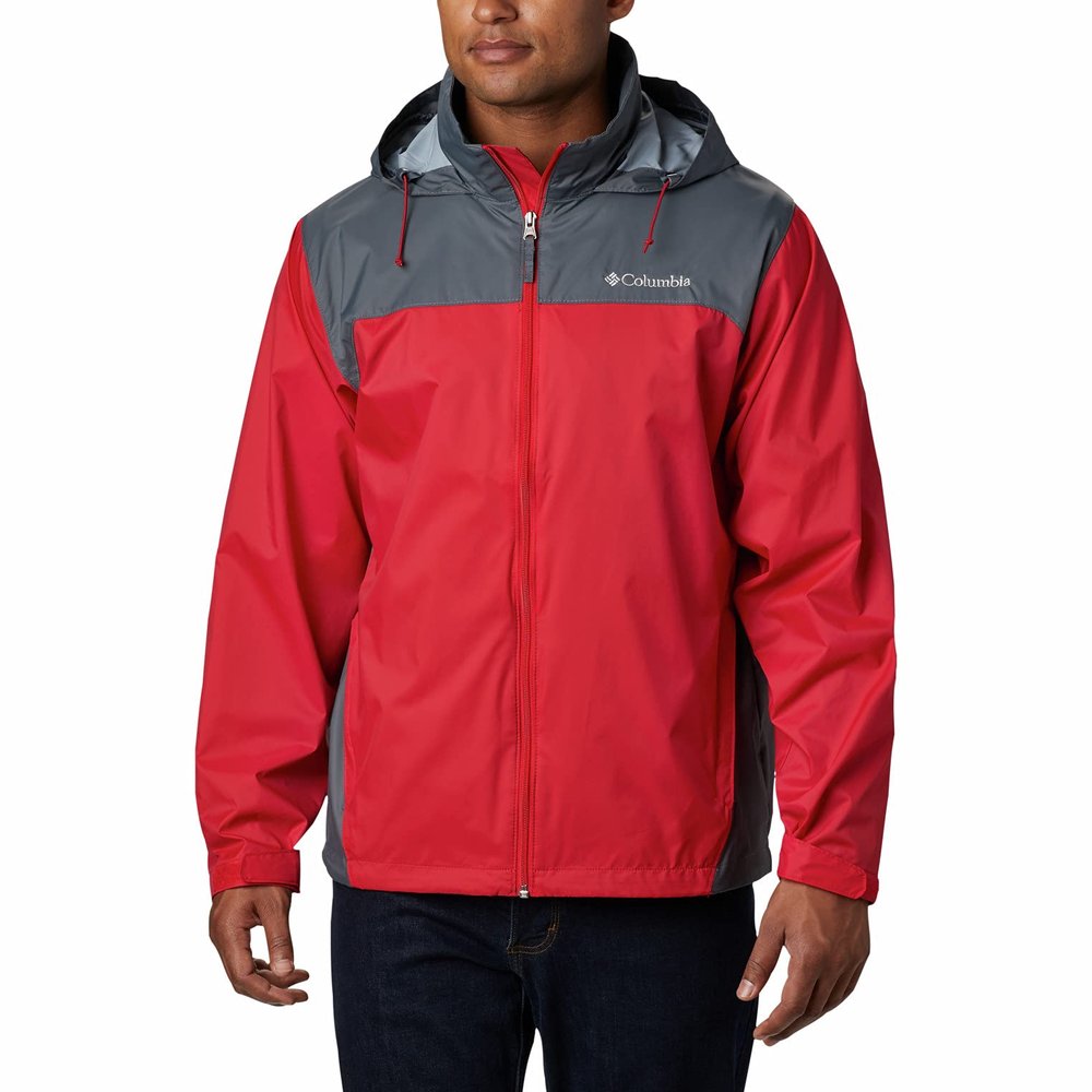 Columbia Men's Glennaker Lake Rain Jacket, Mountain Red/Graphite, 3X