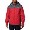 Columbia Men's Glennaker Lake Rain Jacket, Mountain Red/Graphite, 3X view 1