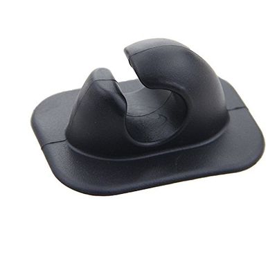 UP100 4Pcs Oar Holder Patch Pole Tube Clips Grey Black for Canoe Inflatable Boat Dinghy Raft (Black)