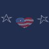 Dog in the Closet, Patriotic Heart with Stars - Rhinestone Dog Bandana - Choice of Color view 2