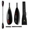 Z&J SPORT Adjustable Kayak Wing Paddle Oval Shaft, Matte Carbon Lightweight 2-Piece Kayak Paddle for Surfski, Racing Kayak, Touring Kayak with Paddle Bag (205cm-215cm, WI) view 1