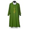 Eucharistic Dalmatic with Cross, Ear of Wheat and Flame 100% Polyester, RedRed view 3
