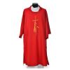 Eucharistic Dalmatic with Cross, Ear of Wheat and Flame 100% Polyester, RedRed view 4
