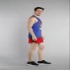 B.O.A BOA Mens Print Running Singlet (2600P) (Michigan, Small) view 3
