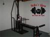 Customized Gym Decal w/Name & Quote- Vinyl Decal (36"x30", Dark Purple/White) view 2