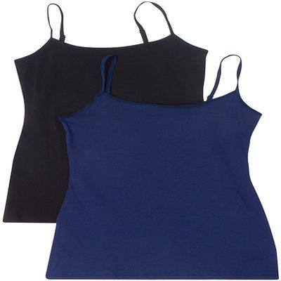 Active Basic Women's Basic Casual Plain Camisole Cami Top Tank Junior and Plus Sizes