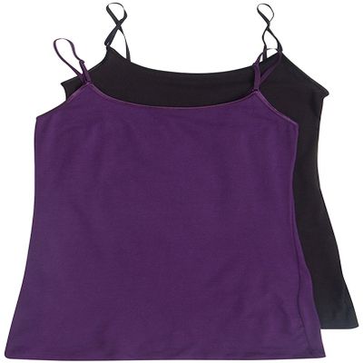 Active Basic Women's Basic Casual Plain Camisole Cami Top Tank Junior and Plus Sizes