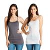 Active Basic Women's Basic Casual Plain Camisole Cami Top Tank Junior and Plus Sizes view 1